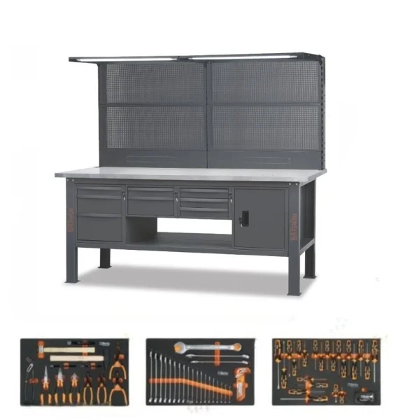 Beta Banco completo con piano 2,1 m con assortimento 89 Pz. C58BC-X2,1/A-89UT cod. 058000987 - 058000987