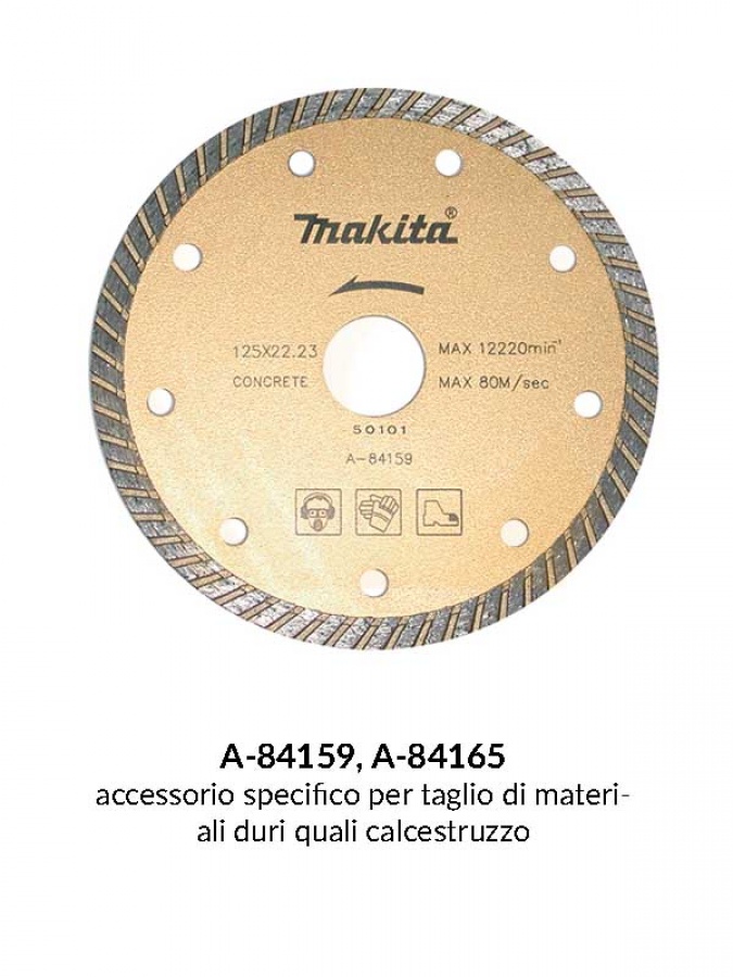 Disegno 1 disco diamantato con corona continua