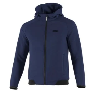 Sparco felpa sportiva blu con cappuccio bmj0012b0 - dettaglio 1