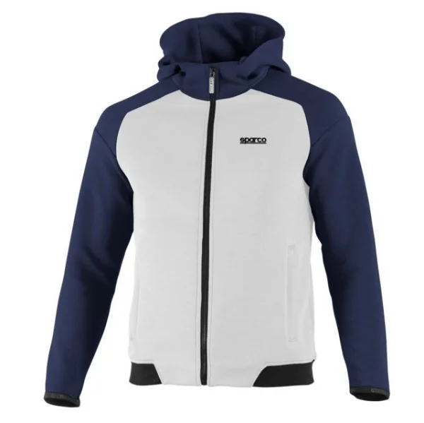 Sparco felpa sportiva bianca con cappuccio bmj0012b0 - dettaglio 1