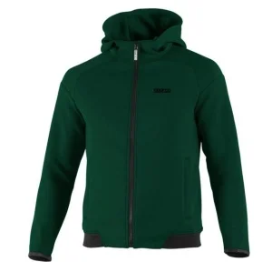 Sparco felpa sportiva verde con cappuccio bmj0012b0 - dettaglio 1