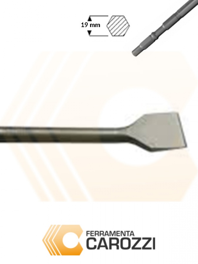 immagine Scalpello a cucchiaio angolato attacco esagonale 19 mm