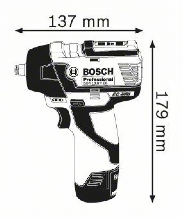 Trapano avvitatore Bosch GDS 10,8 V-EC Professional con batterie - GDS 10.8 V-EC Professional