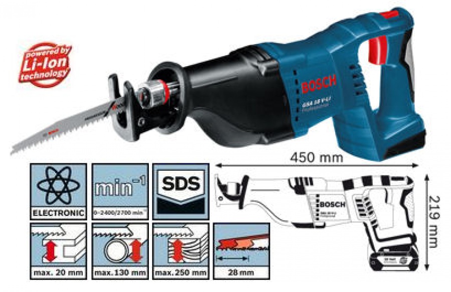 Seghetto diritto Bosch GSA 18 V-LI Professional