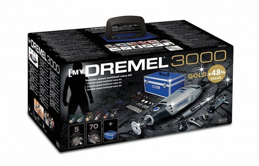 Scatola Utensile multifunzione Dremel 3000-5/70 Kit Gold