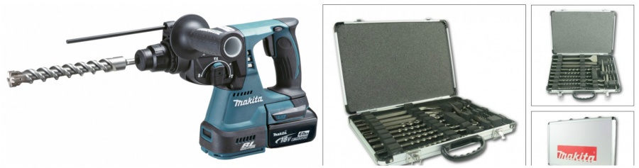 Tassellatore Makita DHR242RMJ +  Set punte D-21200