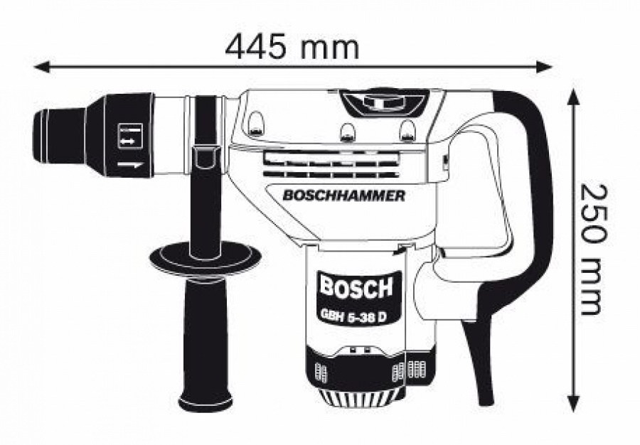 Martello demolitore rotativo Bosch GBH 5-38 D Professional - 0611240003