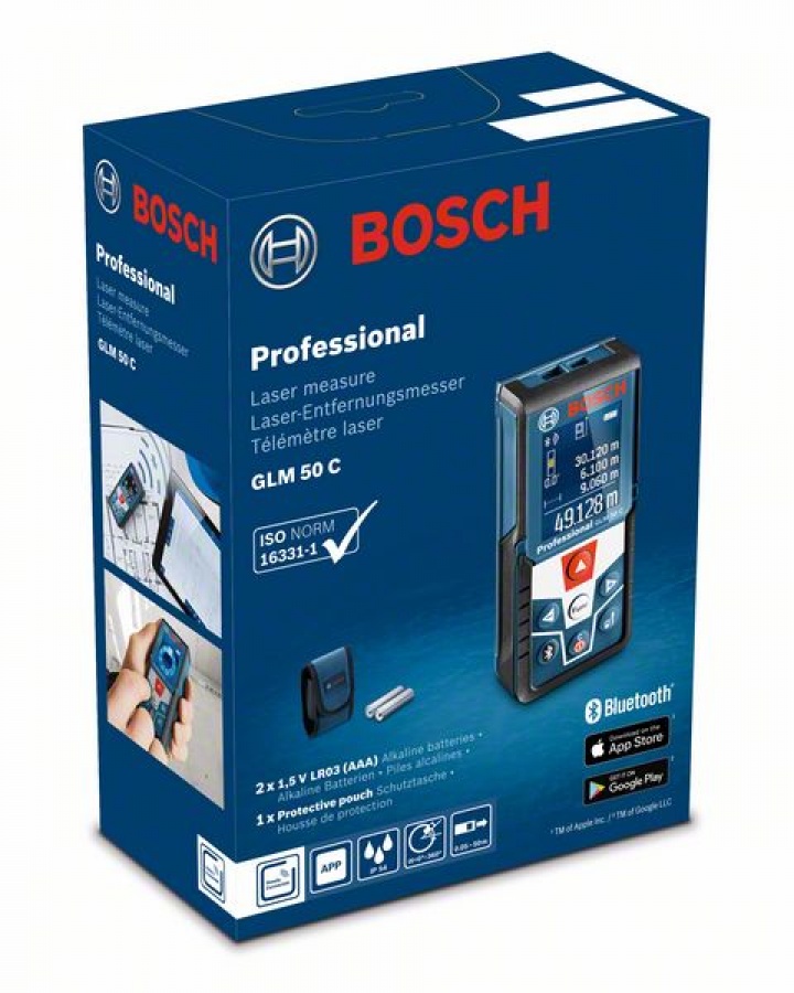Bosch GLM 50 C Professional Distanziometro laser a raggio rosso - 0601072C00