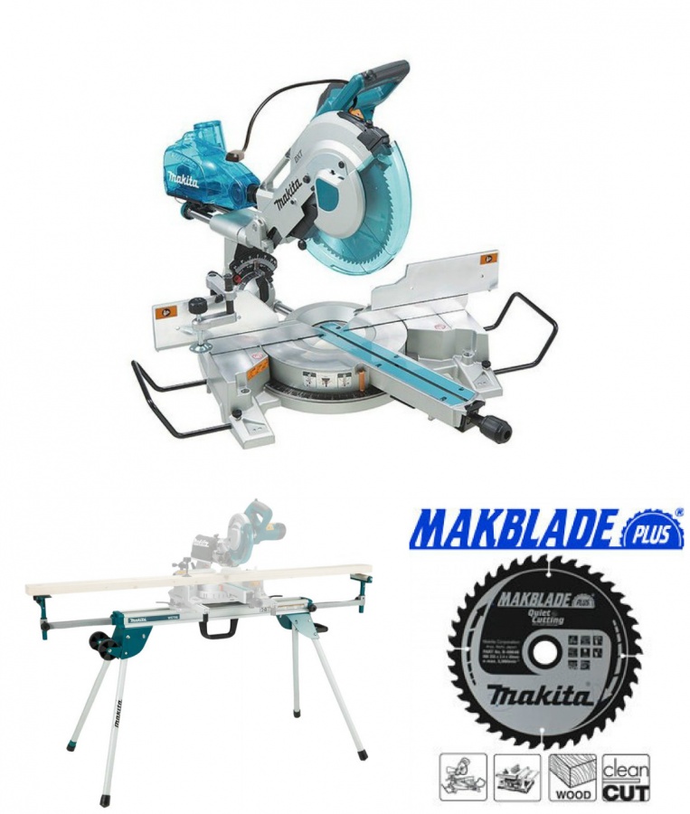 Kit sega da banco Makita LS1216FLB con banchetto e disco aggiuntivo - LS1216FLB/FC