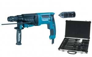 Makita HR2630TX12 Set tassellatore con set scalpelli e punte - hr2630tx12