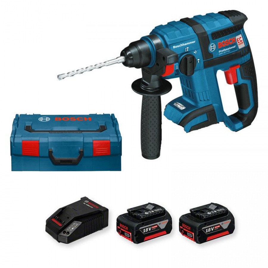 Tassellatore Bosch GBH 18 V-EC Professional con batterie 6,0 Ah