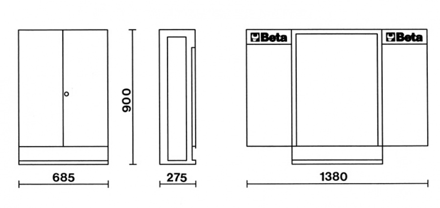 Armadietto newcargo beta c54vi dimensioni